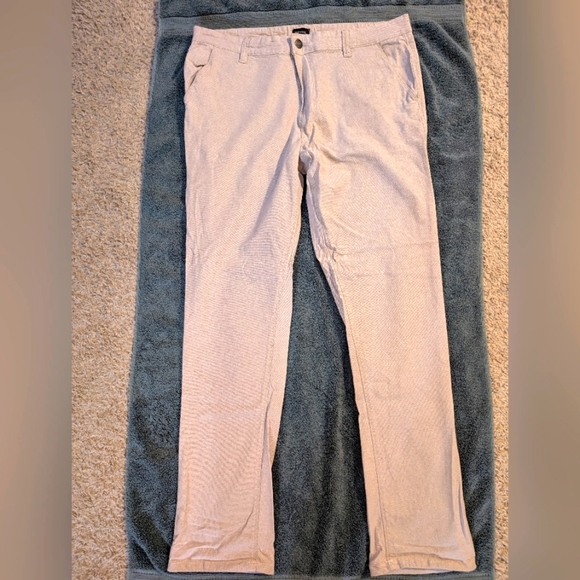 Buffalo by David bitton mens cream/tan cotton pants size 36/32 - Picture 1 of 4